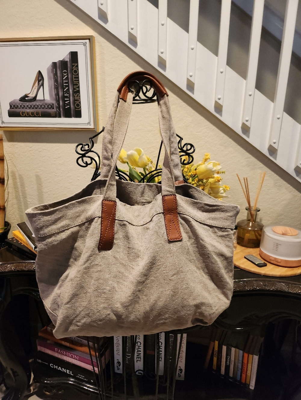 Michael Kors linen tote bag - Picture 3 of 7
